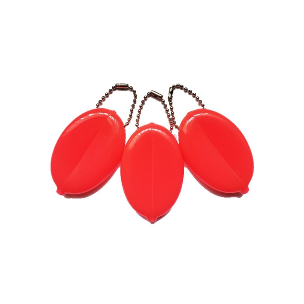Rubber Squeeze Oval Coin Purse Change Holder 3 Pk